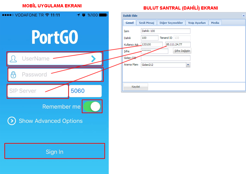PortSIP Kurulumu (IOS)
